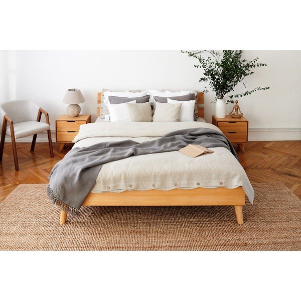 Bükkfa franciaágy 200x200 cm Greg 2 - The Beds-image-3