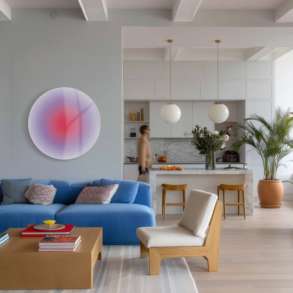 Nyomtatott üveg kép ø 70 cm Halo – Styler-image-1