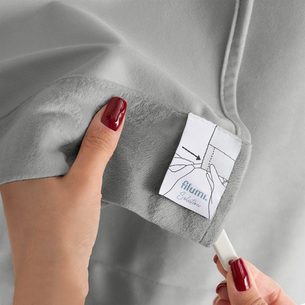 Szürke bársony dimout (részleges sötétítő) függöny 200x250 cm Velto – Filumi-image-4