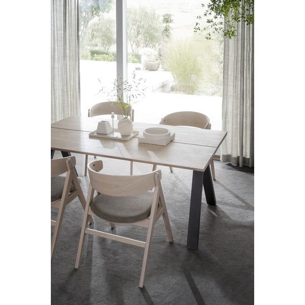 Bővíthető étkezőasztal tölgyfa asztallappal 170x100 cm Carradale - Rowico-image-4