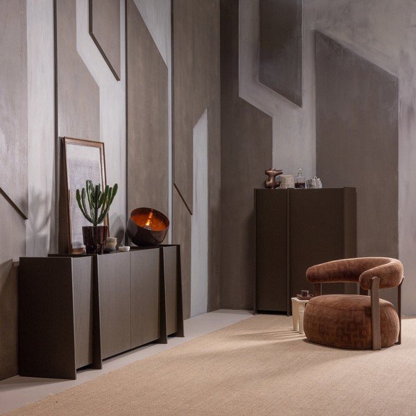 Sötétbarna komód kőrisfa dekorral 200x85x44 cm Brock – WOOOD-image-1
