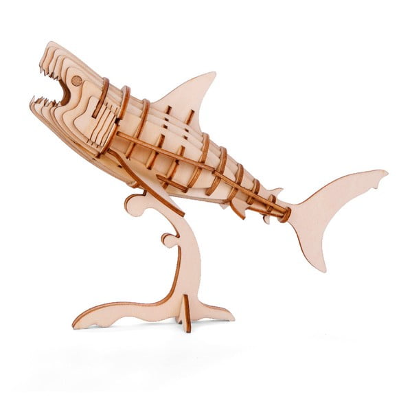 Shark 3D puzzle balsafából - Kikkerland