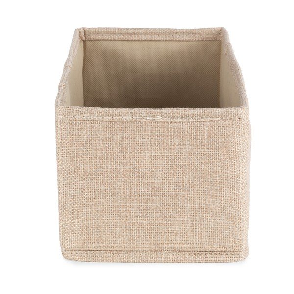 Bézs textil tárolódoboz 28x12x12 cm Sandy – Compactor-image-3