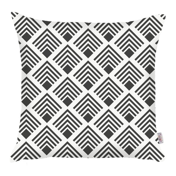 Geometrical fekete-fehér párnahuzat, 43 x 43 cm - Mike & Co. NEW YORK
