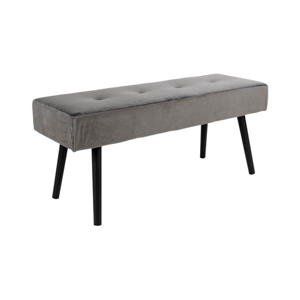 Skiby szürke bársony kárpitos párnázott pad, 100 x 35 cm - House Nordic-image-2