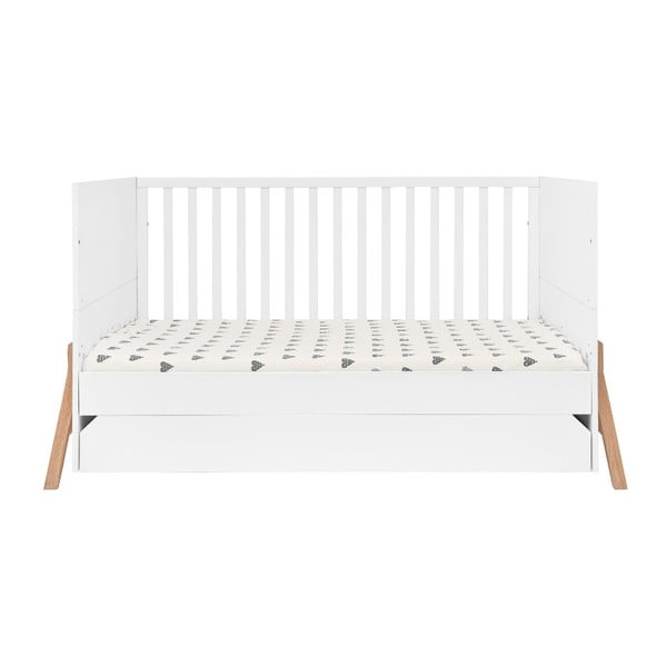 Lotta fehér rácsos gyerekágy fiókkal, 70 x 140 cm - BELLAMY-image-4