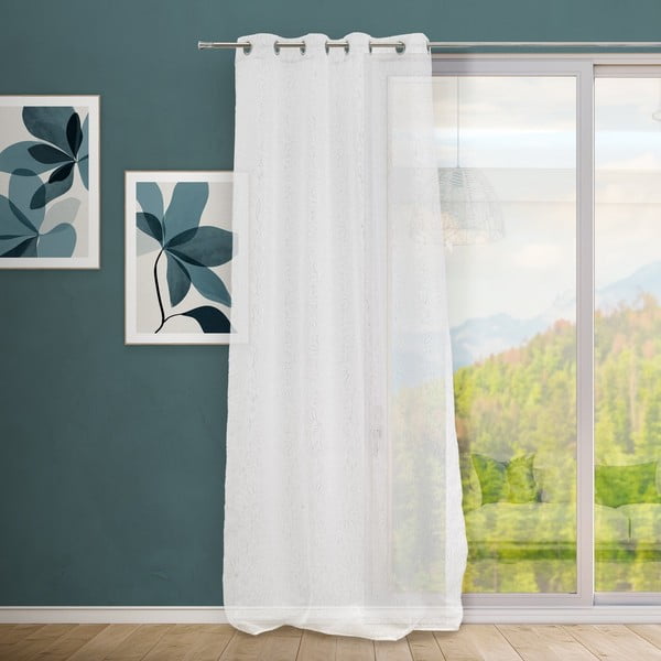 Fehér-ezüstszínű fényáteresztő függöny 140x260 cm Pucka – Casa Selección-image-1