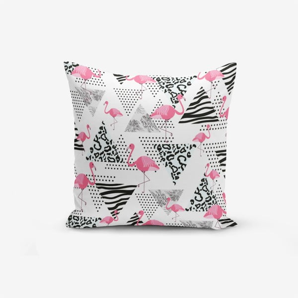 With Points Flamingo pamutkeverék párnahuzat, 45 x 45 cm - Minimalist Cushion Covers