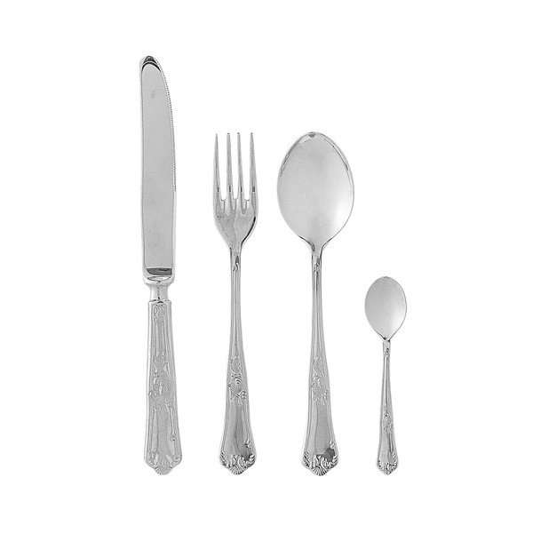 Ezüstszínű rozsdamentes acél evőeszköz készlet 16 db-os Tilly – Bloomingville