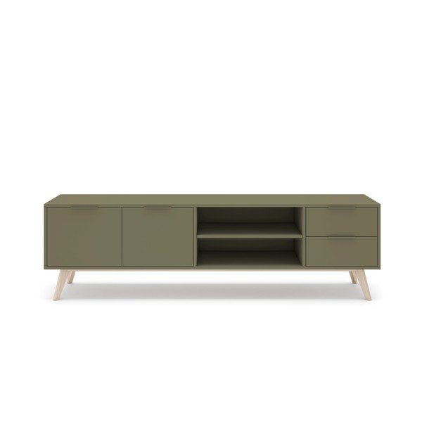 Zöld matt TV-állvány 180x53x40 cm Campus – Marckeric-image-2