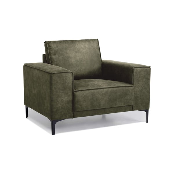 Zöld bőrutánzat fotel Copenhagen – Scandic