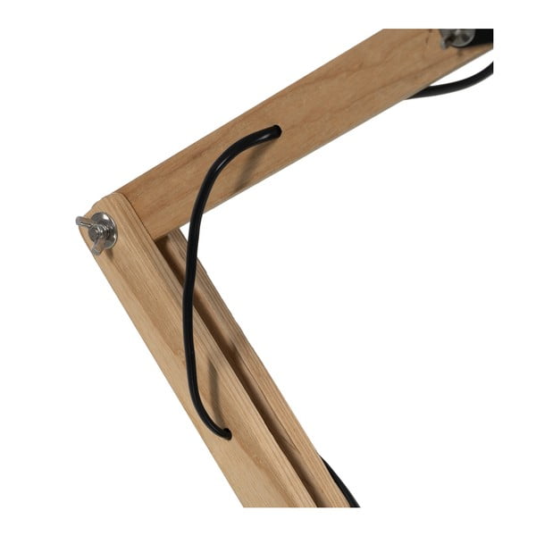 Fekete-natúr színű asztali lámpa fém búrával (magasság 55 cm) – Ixia-image-4