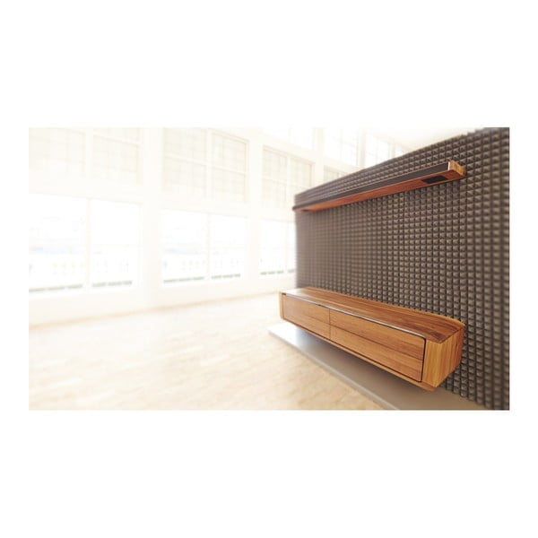 Hang tömör tölgyfa fali TV komód - Javorina-image-2