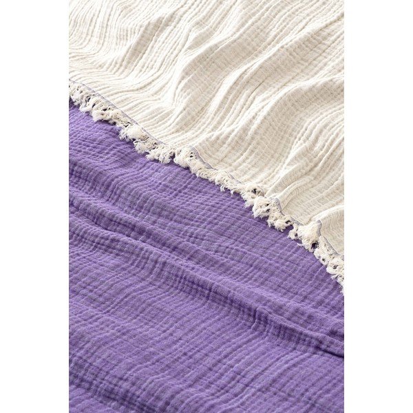 Lila muszlin ágytakaró franciaágyra 230x250 cm – Mijolnir-image-1