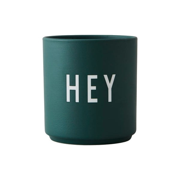 Sötétzöld porcelán bögre 300 ml Hey – Design Letters