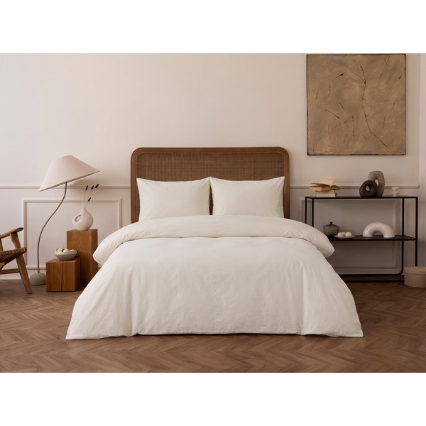 Bézs kétszemélyes hosszabbított pamut-szatén ágyneműhuzat 240x220 cm Elegant – Mijolnir-image-1