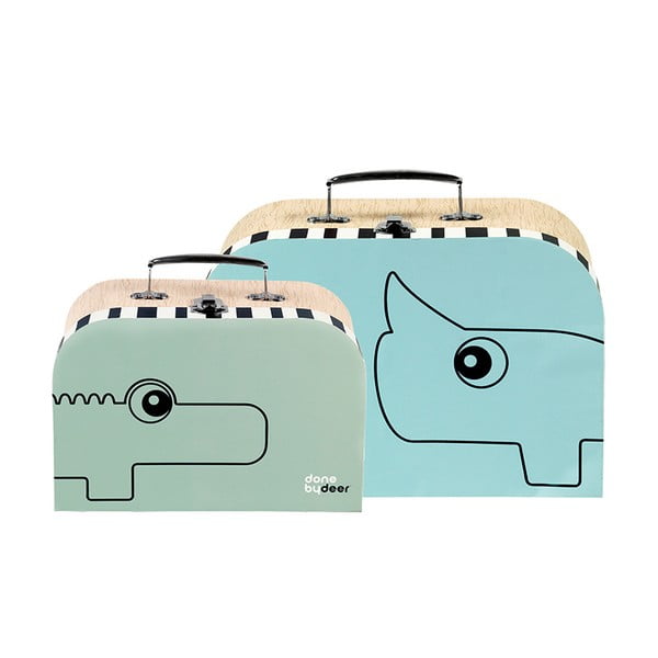 Suitcase kék koffer, 2 darab - Done by Deer