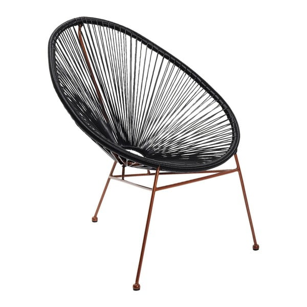 Spaghetti Copper Black fekete szék , réz színű részletekkel - Kare Design