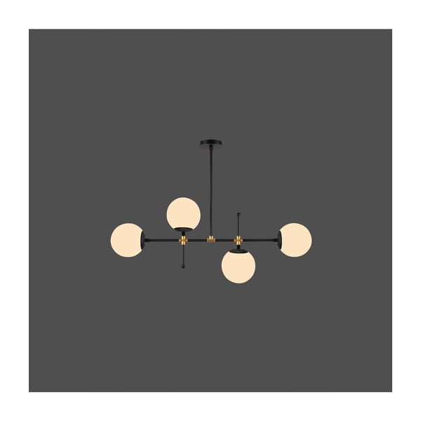 Kruva fekete függőlámpa, magasság 57 cm - Squid Lighting-image-1