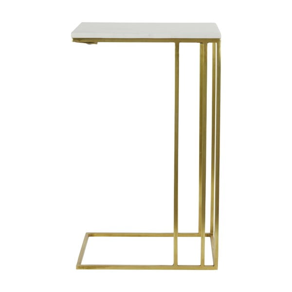 Tárolóasztal márvány dekoros asztallappal 31x41 cm Roshan – Light & Living-image-4