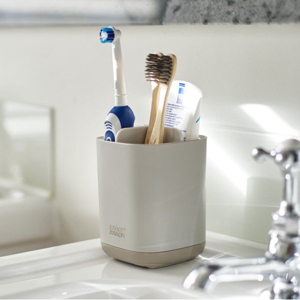 Bézs műanyag fogkefetartó állvány EasyStore – Joseph Joseph-image-1