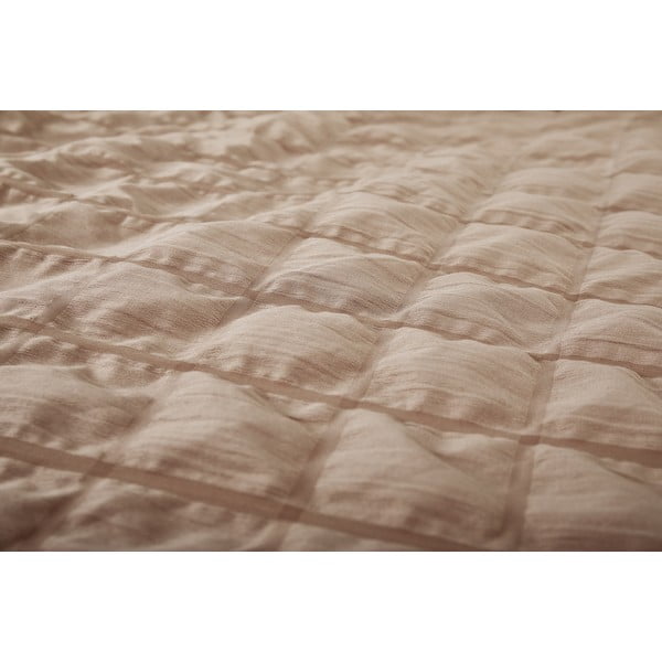 Barna egyszemélyes krepp ágyneműhuzat 140x200 cm Naomi – My House-image-1