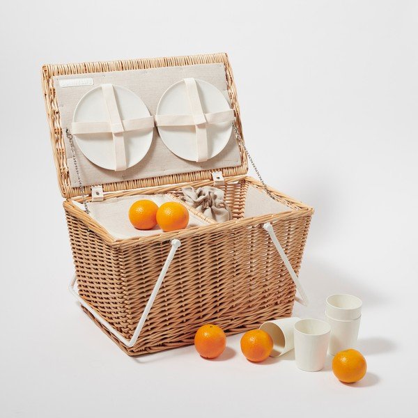 Natural piknikkosár, 48 x 28 cm - Sunnylife-image-4