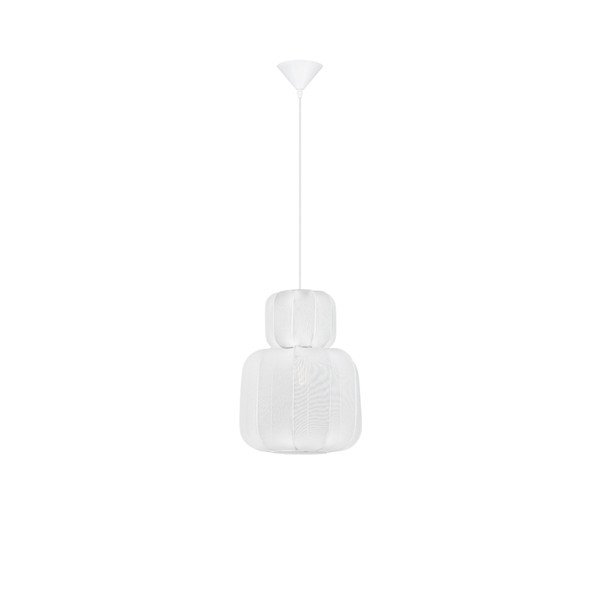 Matt fehér textil függőlámpa ø 28 cm Delina – Nova Luce