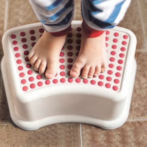 Booster Step fehér gyerek fellépő kék részletekkel - Addis-image-1