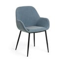 Kék kárpitozott étkezőfotel Konna – Kave Home