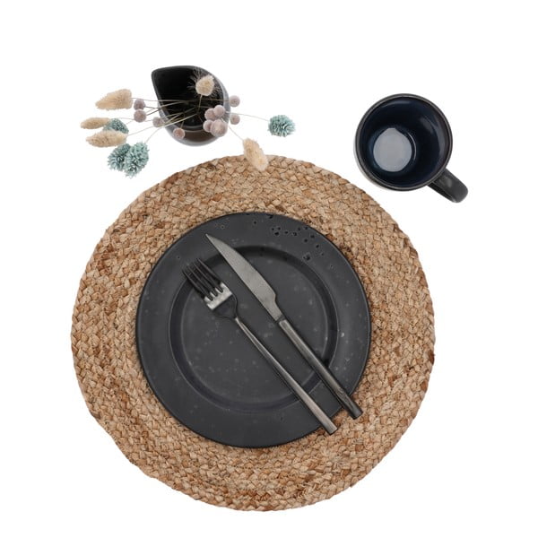 Natúr juta tányéralátét, ø 35 cm - Södahl-image-2