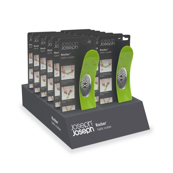 Garlic Rocker bölcső formájú zöld fokhagymanyomó - Joseph Joseph-image-2