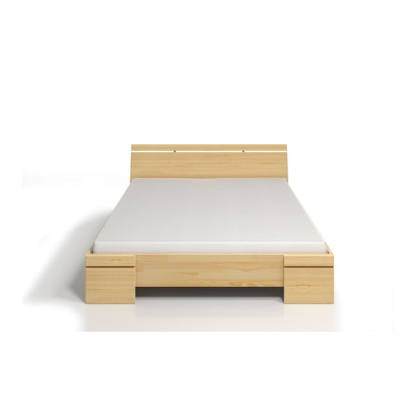 Sparta Maxi kétszemélyes ágy borovi fenyőből, 200 x 200 cm - Skandica-image-1