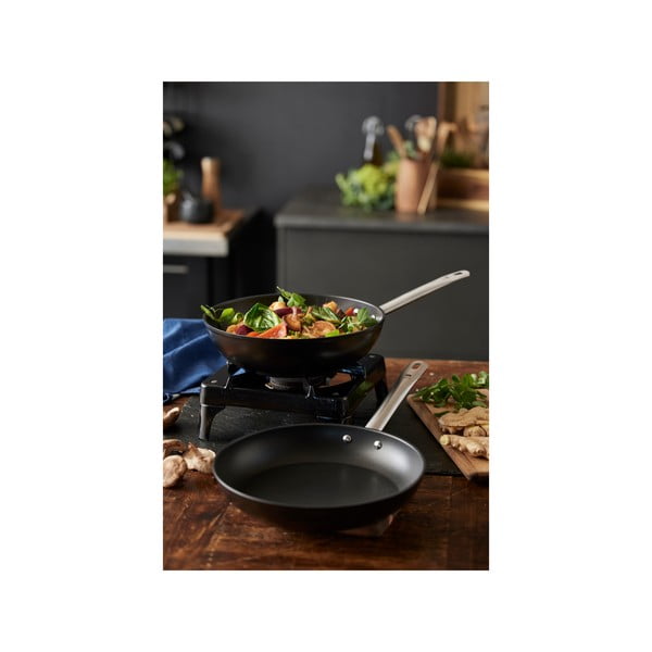 Wok alumínium serpenyő tapadásmentes felülettel ø 28 cm – Holm-image-4