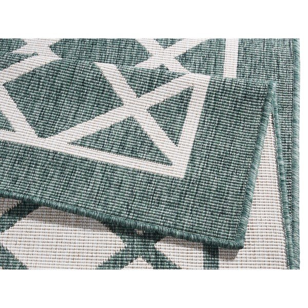 Sydney zöld-krémszínű kültéri szőnyeg, 80 x 250 cm - NORTHRUGS-image-4