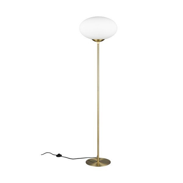 Sárgaréz színű állólámpa üveg búrával (magasság 150 cm) Fomento – Trio