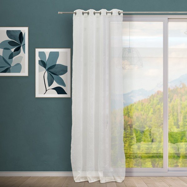 Fehér jacquard függöny 140x260 cm Mid Century – Casa Selección-image-1