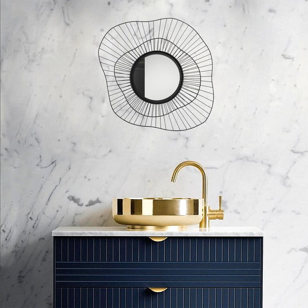 Fali tükör 69x60 cm Flora – Wallity-image-3