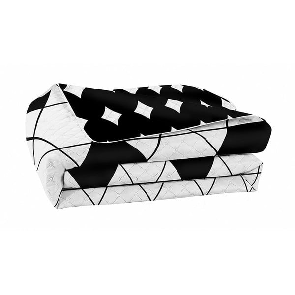 Hypnosis Harmony kétoldalas mikroszálas fekete-fehér ágytakaró, 220 x 240 cm - DecoKing
