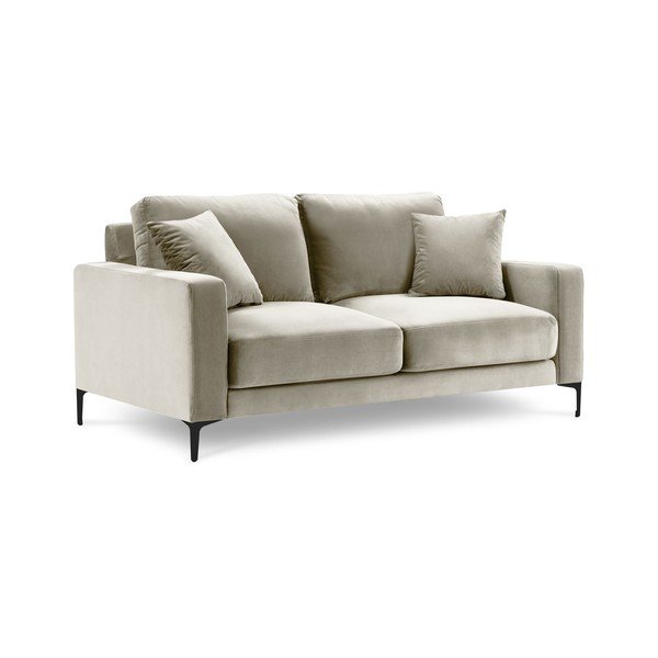Harmony bézs bársony kanapé, 158 cm - Kooko Home-image-2