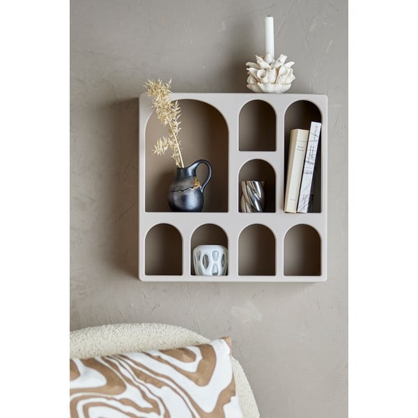 Szürkésbézs többszintes fali polc 48 cm Graphia – Bloomingville-image-1