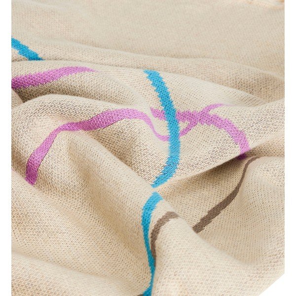 Bézs pamut takaró 200x140 cm Outline - Hübsch-image-1