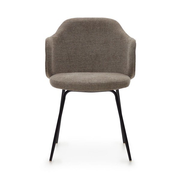 Barna kárpitozott étkezőfotel szett 2 db-os Yunia – Kave Home-image-3