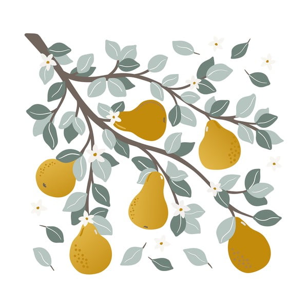 Matrica lap 54x50 cm Pears On A Branch – Lilipinso