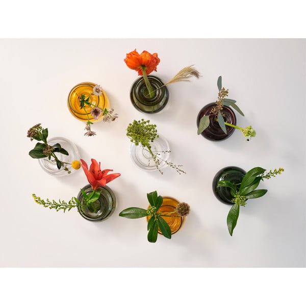 Okkersárga kézzel készített üveg váza (magasság 9 cm) Inu – Zone-image-4