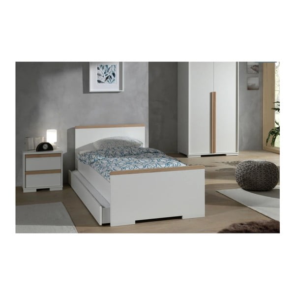 Fehér gyerek éjjeliszekrény London – Vipack-image-2