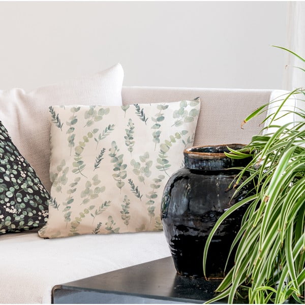 Eucalyptus Branches pamut párna, 45 x 45 cm - Butter Kings-image-1