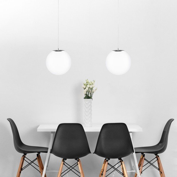 Tsuki fehér-ezüst 2 ágú függőlámpa fehér vezetékkel és fehér aljzattal, Ø 30 cm - Sotto Luce-image-1