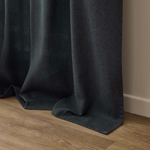 Antracitszürke pamutkeverék függöny 140x240 cm Everest – douceur d'intérieur-image-4