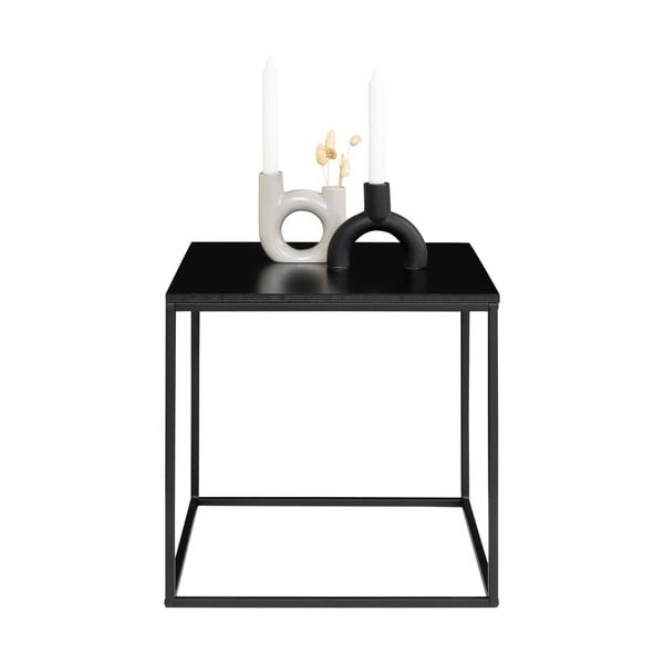 Vita fekete tárolóasztal acél kerettel, 45 x 45 cm - House Nordic-image-4